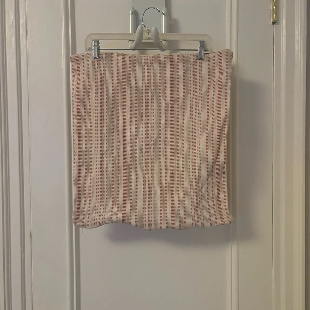 Set of 2 Lauren Striped Red and Cream Pillow Case